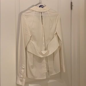 A.L.C. White open-back blouse